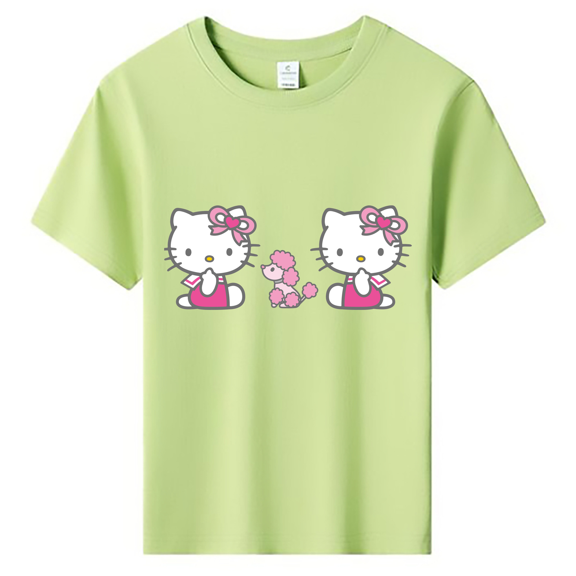 （画像用） Hello Kitty ハローキティ 綿100％キッズTシャツ（フロントプリント）